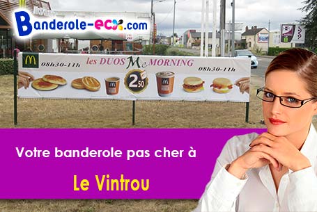 Création maquette inclus pour votre banderole personnalisée à Le Vintrou (Tarn/81240)