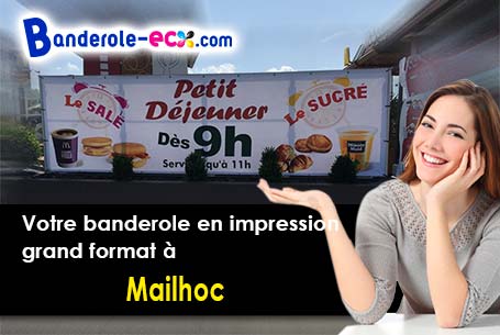 Création graphique offerte de votre banderole publicitaire à Mailhoc (Tarn/81130)