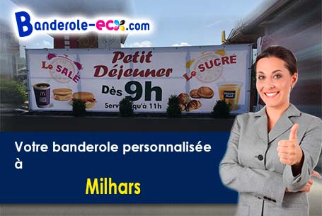 Création graphique offerte de votre banderole publicitaire à Milhars (Tarn/81170)