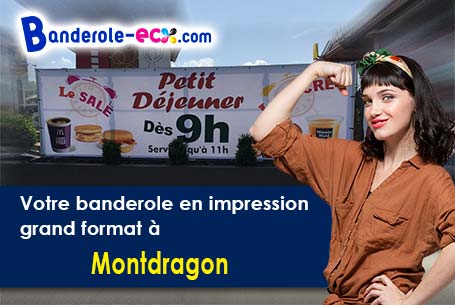 Création maquette inclus pour votre banderole personnalisée à Montdragon (Tarn/81440)