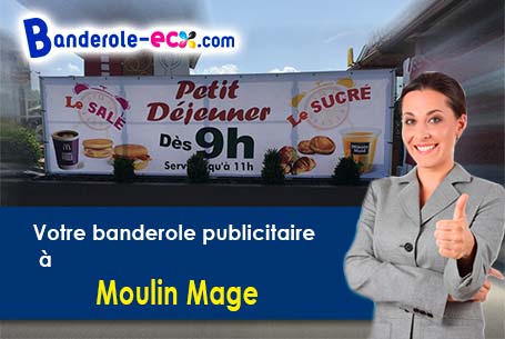 Création maquette inclus pour votre banderole personnalisée à Moulin-Mage (Tarn/81320)