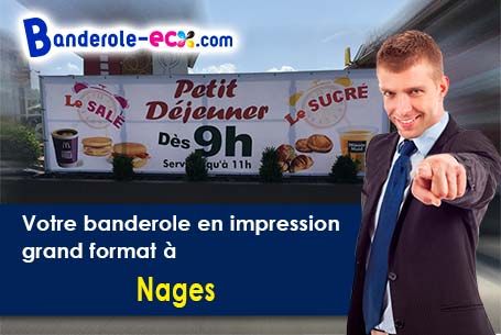 Création graphique offerte de votre banderole publicitaire à Nages (Tarn/81320)
