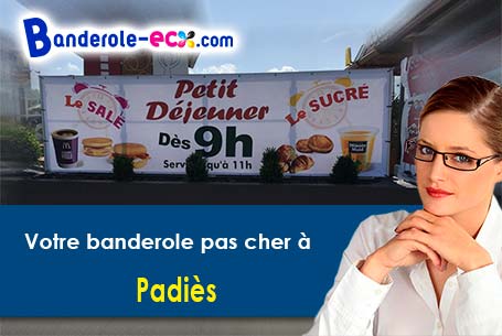 Création graphique offerte de votre banderole publicitaire à Padiès (Tarn/81340)