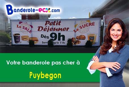 Création graphique offerte de votre banderole publicitaire à Puybegon (Tarn/81390)