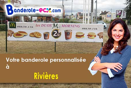 Création graphique offerte de votre banderole publicitaire à Rivières (Tarn/81600)