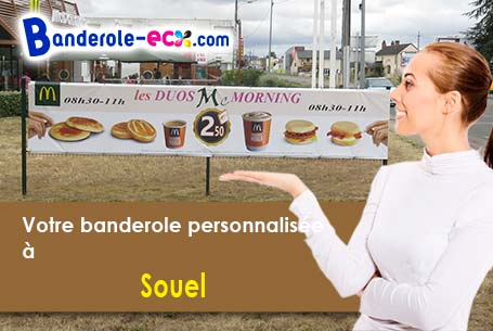 Création graphique offerte de votre banderole publicitaire à Souel (Tarn/81170)