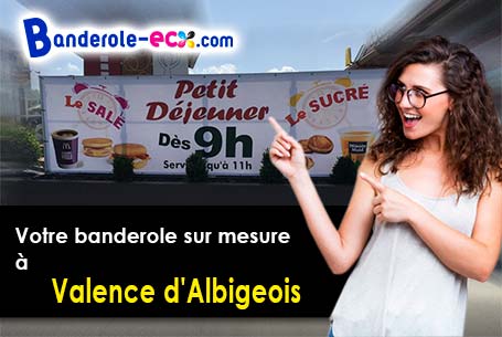 Création maquette gratuite de votre banderole pas cher à Valence-d'Albigeois (Tarn/81340)
