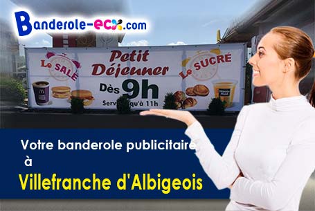 Création maquette gratuite de votre banderole pas cher à Villefranche-d'Albigeois (Tarn/81430)