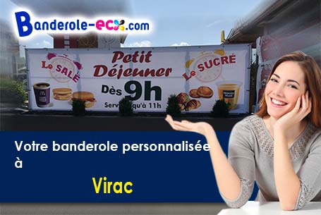 Création graphique offerte de votre banderole publicitaire à Virac (Tarn/81640)