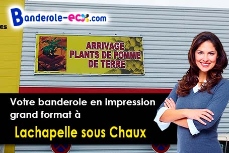 Création graphique inclus pour votre banderole personnalisée à Lachapelle-sous-Chaux (Territoire de 