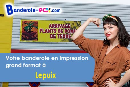 Création graphique inclus pour votre banderole publicitaire à Lepuix (Territoire de Belfort/90200)