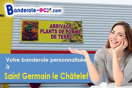 Création graphique inclus pour votre banderole pas cher à Saint-Germain-le-Châtelet (Territoire de B