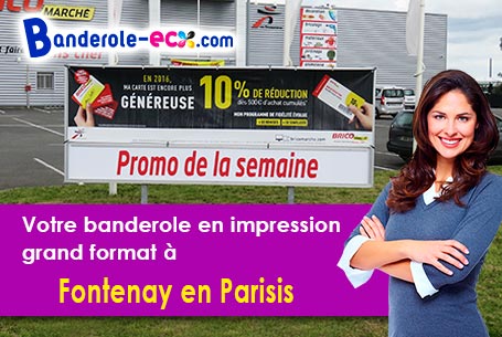 Création graphique inclus pour votre banderole publicitaire à Fontenay-en-Parisis (Val-d'oise/95190)