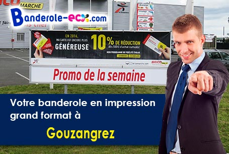 Création graphique gratuite de votre banderole personnalisée à Gouzangrez (Val-d'oise/95450)