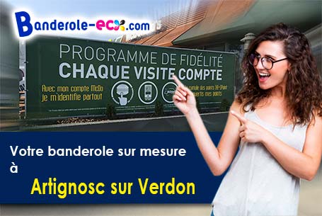 Création graphique offerte de votre banderole publicitaire à Artignosc-sur-Verdon (Var/83630)
