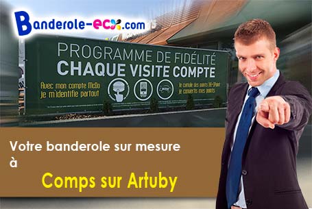 Création graphique offerte de votre banderole publicitaire à Comps-sur-Artuby (Var/83840)