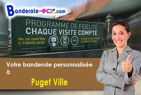 Création graphique offerte de votre banderole publicitaire à Puget-Ville (Var/83390)