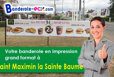 Création maquette inclus pour votre banderole personnalisée à Saint-Maximin-la-Sainte-Baume (Var/834