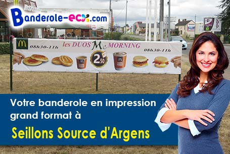 Création graphique offerte de votre banderole publicitaire à Seillons-Source-d'Argens (Var/83470)