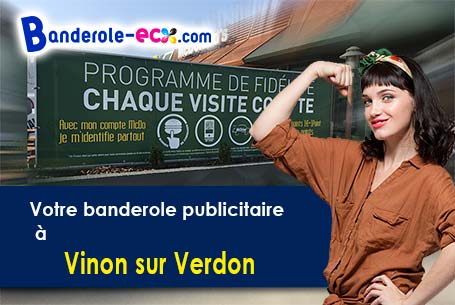 Création maquette gratuite de votre banderole pas cher à Vinon-sur-Verdon (Var/83560)