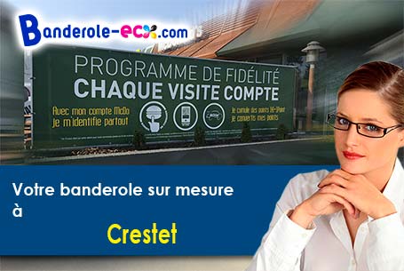 Création graphique offerte de votre banderole publicitaire à Crestet (Vaucluse/84110)