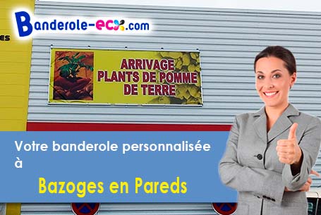 Création maquette gratuite de votre banderole pas cher à Bazoges-en-Pareds (Vendée/85390)