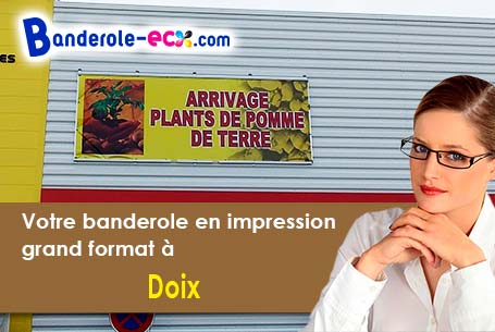 Création graphique offerte de votre banderole publicitaire à Doix (Vendée/85200)