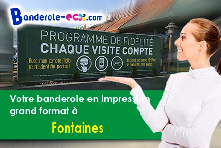 Création graphique offerte de votre banderole publicitaire à Fontaines (Vendée/85200)