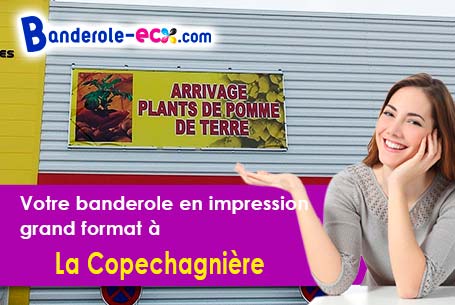 Création maquette inclus pour votre banderole personnalisée à La Copechagnière (Vendée/85260)