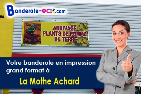 Création maquette gratuite de votre banderole pas cher à La Mothe-Achard (Vendée/85150)