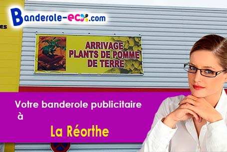 Création graphique offerte de votre banderole publicitaire à La Réorthe (Vendée/85210)