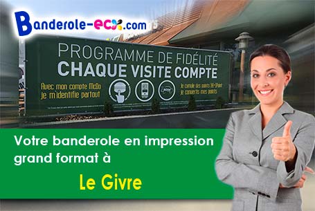 Création maquette gratuite de votre banderole pas cher à Le Givre (Vendée/85540)