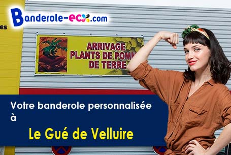 Création maquette gratuite de votre banderole pas cher à Le Gué-de-Velluire (Vendée/85770)