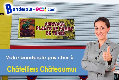 Création graphique offerte de votre banderole publicitaire à Châtelliers-Châteaumur (Vendée/85700)