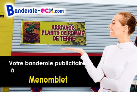 Création graphique offerte de votre banderole publicitaire à Menomblet (Vendée/85700)