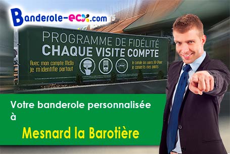 Création maquette inclus pour votre banderole personnalisée à Mesnard-la-Barotière (Vendée/85500)