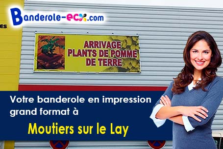 Création graphique offerte de votre banderole publicitaire à Moutiers-sur-le-Lay (Vendée/85320)