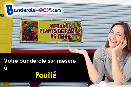 Création graphique offerte de votre banderole publicitaire à Pouillé (Vendée/85570)