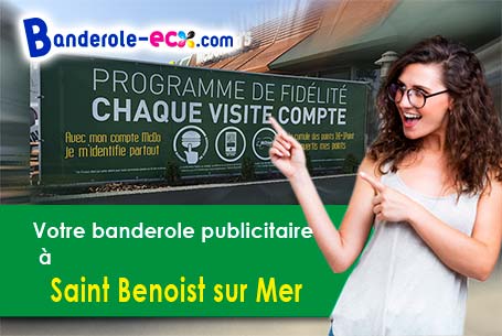 Création graphique offerte de votre banderole publicitaire à Saint-Benoist-sur-Mer (Vendée/85540)