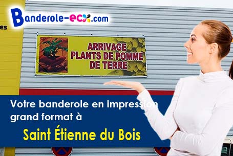 Création graphique offerte de votre banderole publicitaire à Saint-Étienne-du-Bois (Vendée/85670)