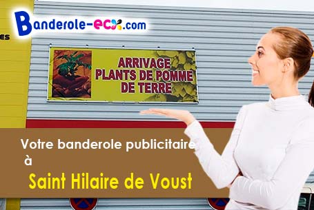 Création graphique offerte de votre banderole publicitaire à Saint-Hilaire-de-Voust (Vendée/85120)