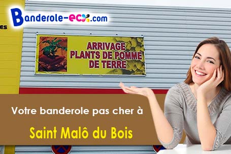 Création maquette gratuite de votre banderole pas cher à Saint-Malô-du-Bois (Vendée/85590)