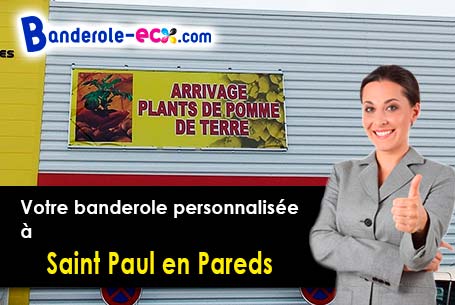 Création maquette inclus pour votre banderole personnalisée à Saint-Paul-en-Pareds (Vendée/85500)