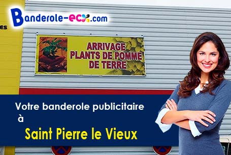 Création maquette gratuite de votre banderole pas cher à Saint-Pierre-le-Vieux (Vendée/85420)