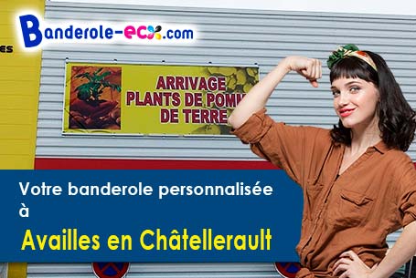 Création maquette inclus pour votre banderole personnalisée à Availles-en-Châtellerault (Vienne/8653