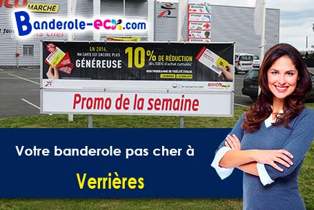 Création maquette inclus pour votre banderole personnalisée à Verrières (Vienne/86410)