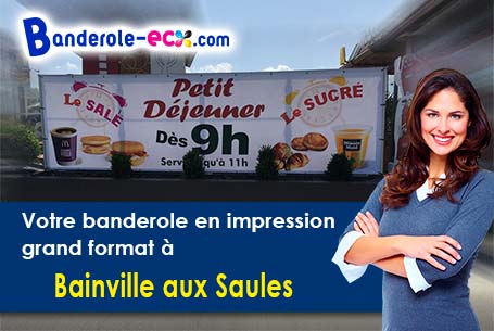 Création graphique inclus pour votre banderole publicitaire à Bainville-aux-Saules (Vosges/88270)