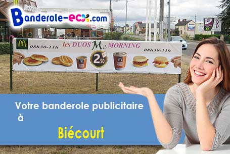 Création graphique gratuite de votre banderole personnalisée à Biécourt (Vosges/88170)
