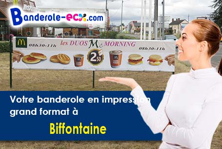 Création graphique inclus pour votre banderole personnalisée à Biffontaine (Vosges/88430)