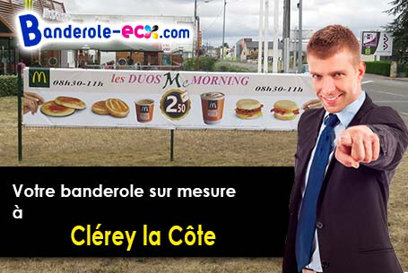Création graphique inclus pour votre banderole pas cher à Clérey-la-Côte (Vosges/88630)
